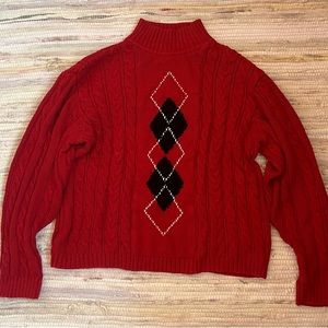 Argyle design sweater